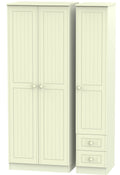 Warwick 3 Door 2 Right Drawer Tall Plain Wardrobe