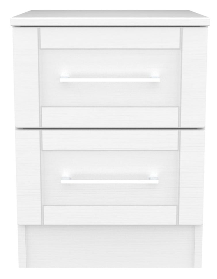 York 2 Drawer Bedside Cabinet