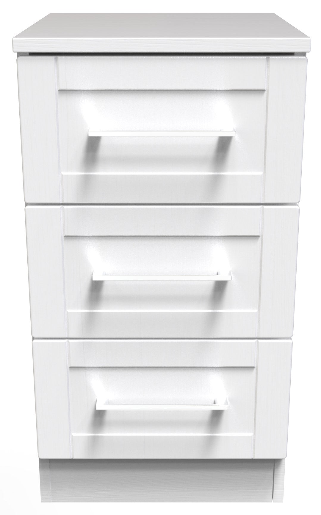 York 3 Drawer Bedside Cabinet
