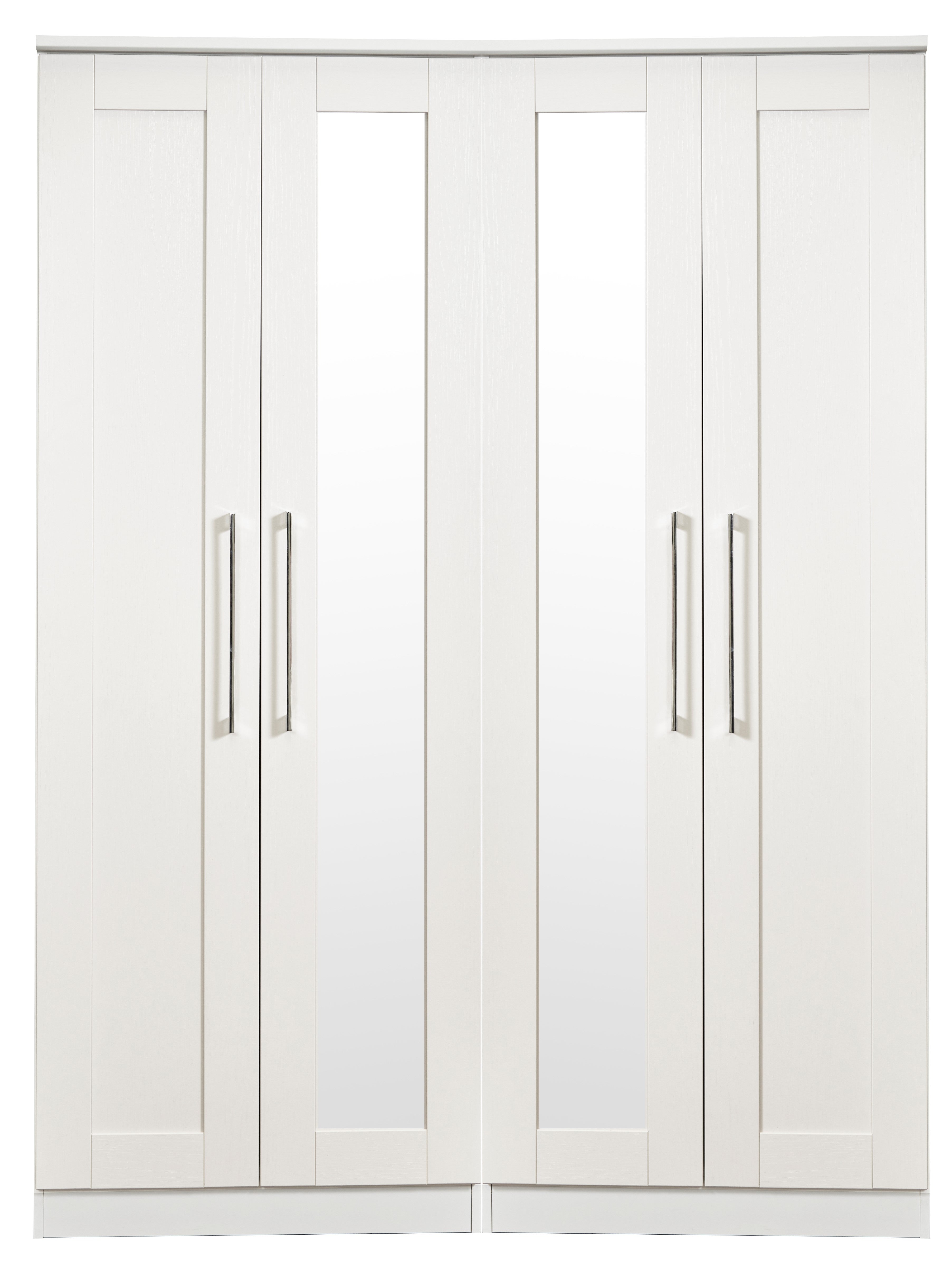 York Tall 4 Door Mirror Wardrobe