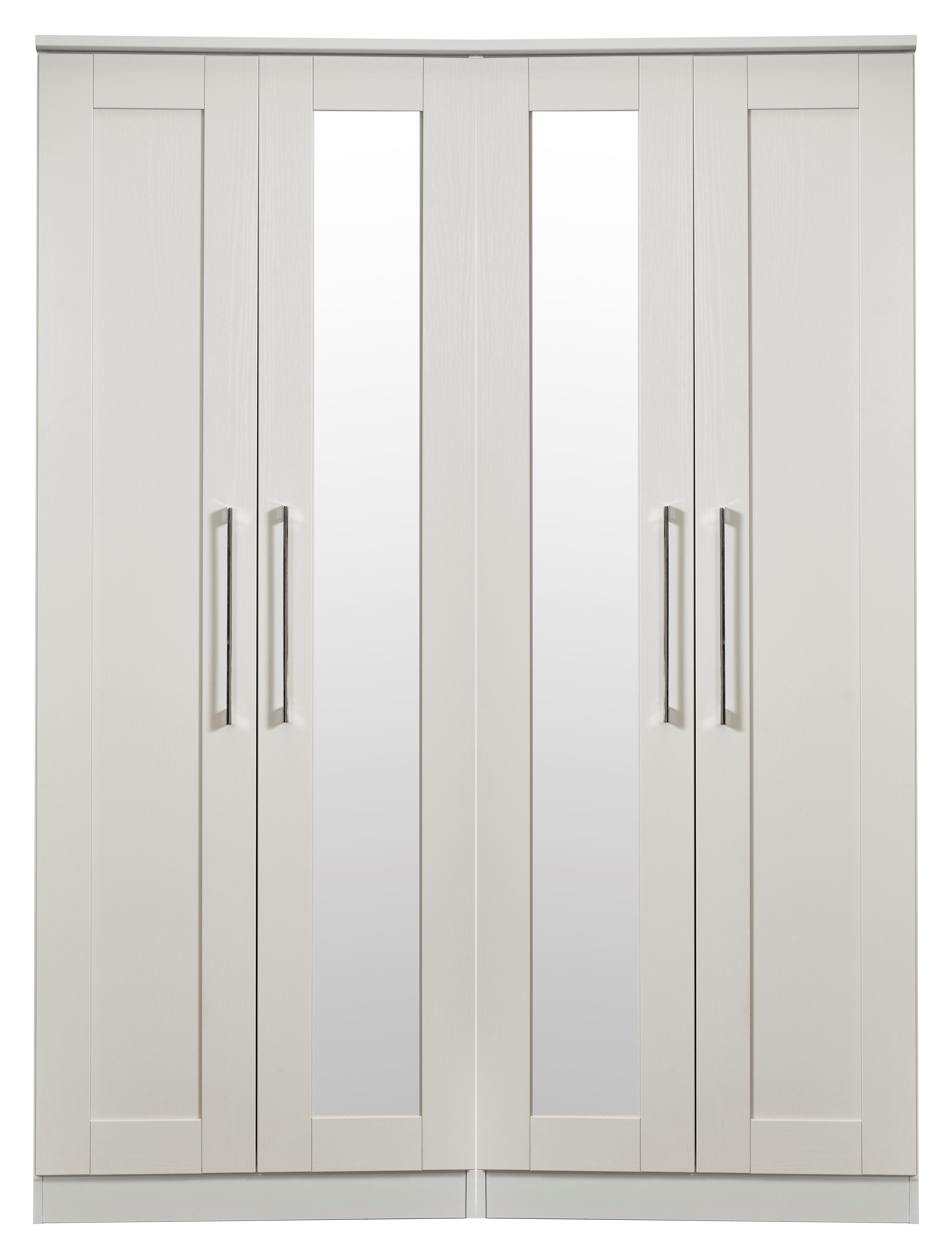 York Tall 4 Door Mirror Wardrobe
